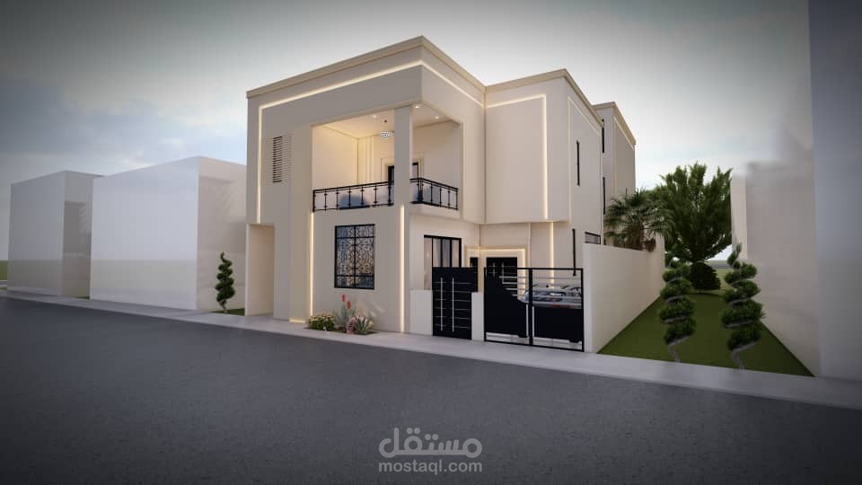 تصميم ثري دي لفلة سكنية