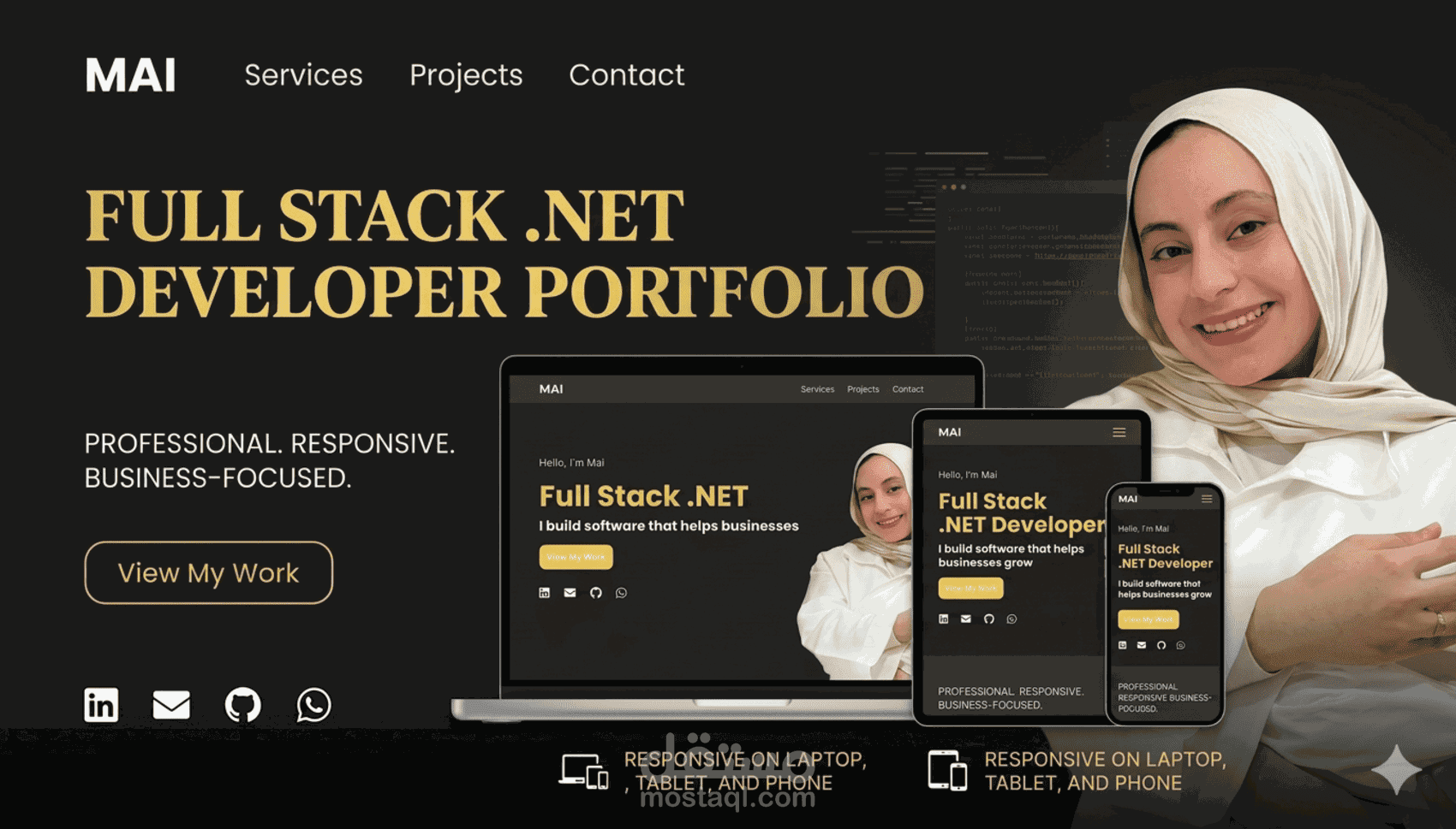 تصميم portfolio احترافي HTML CSS JavaScript