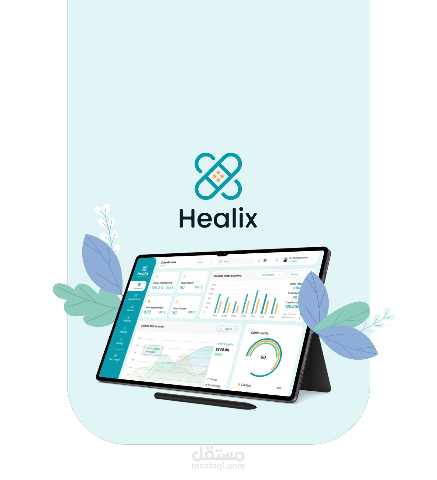 Healix - Modern Clinic Dashboard