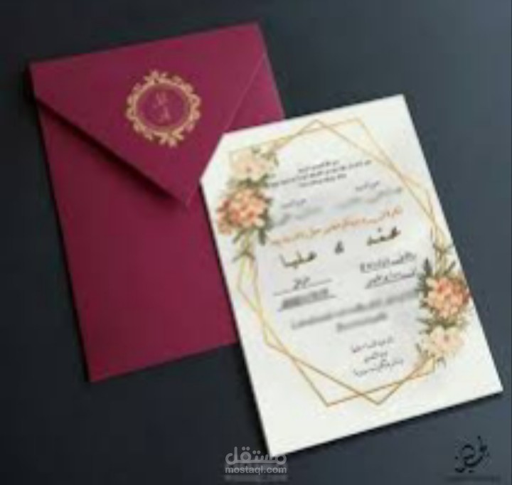 تصميم كارت زفاف