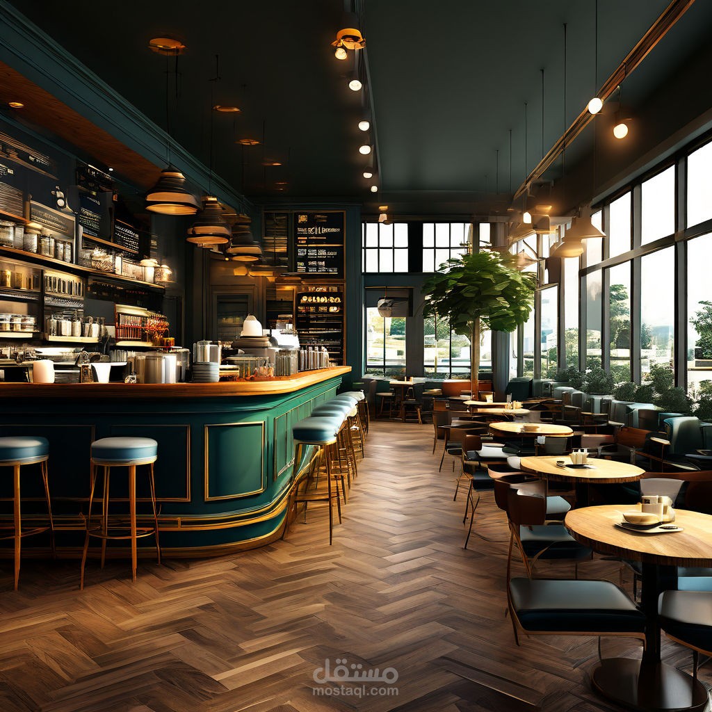 تصميم مقهي كلاسيكيه