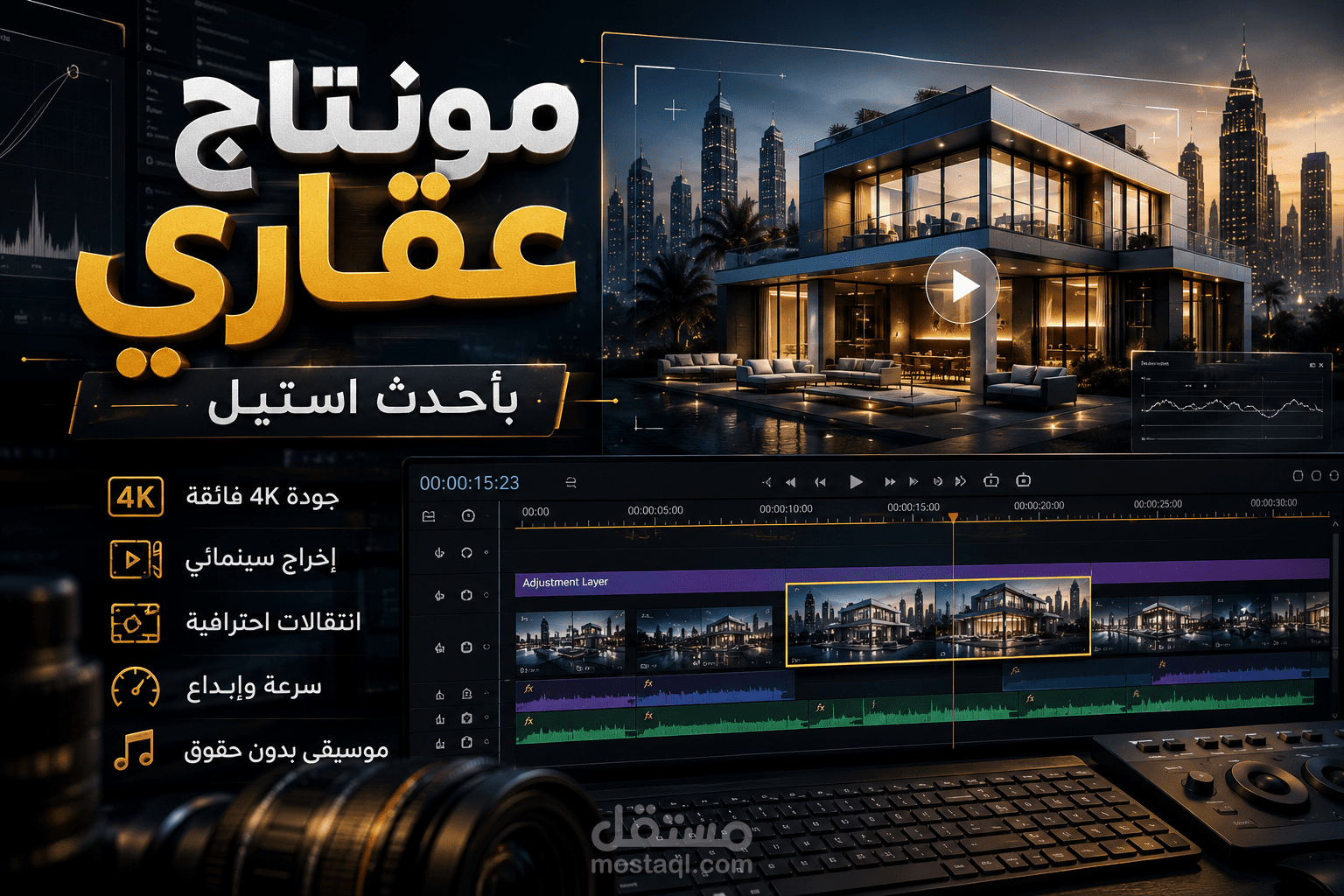 مونتاج عقاري بأحدث استيل