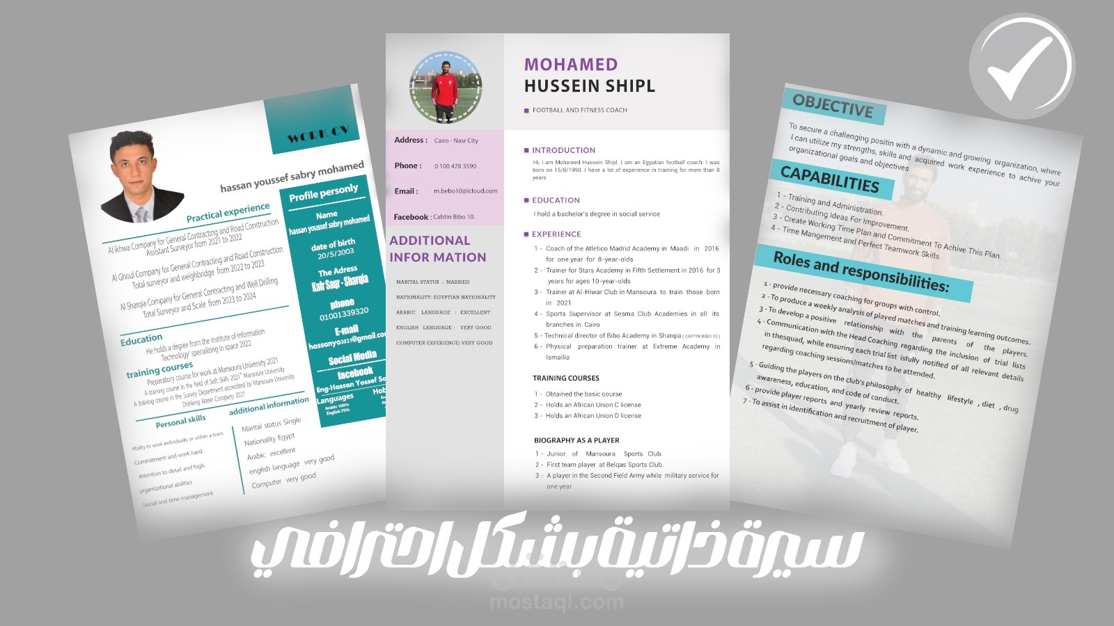 تصميم السيرة الذاتية CV باحترافية