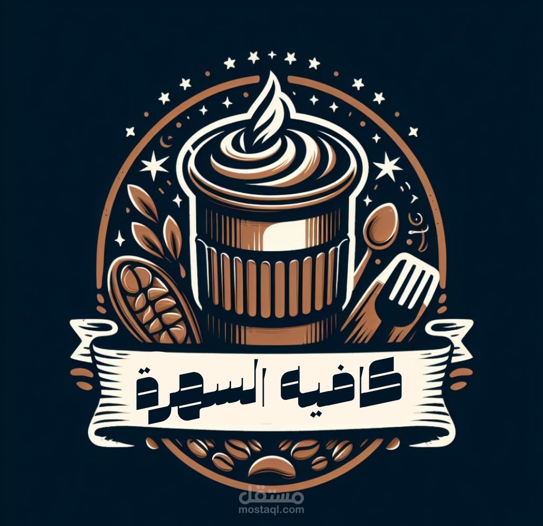 لوجو لكافيه باسم كافيه السهرة