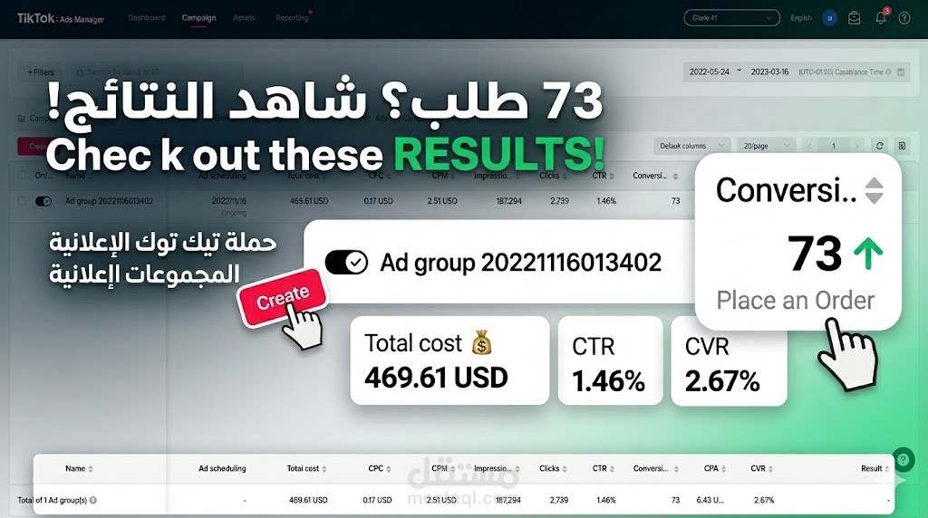 إعداد إطلاق ومتابعة حملة تيك توك