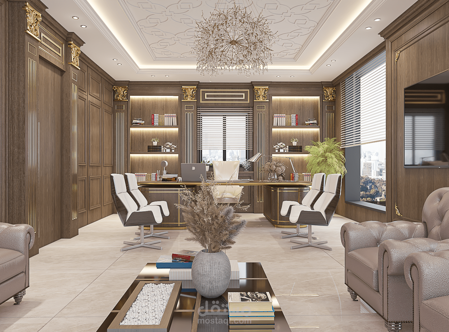 تصميم مكتب إحدى الشركات