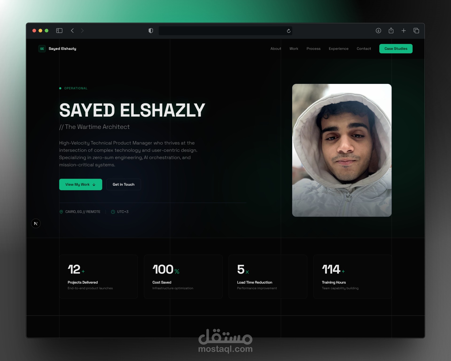 مشروع الموقع التعريفي الخاص بي