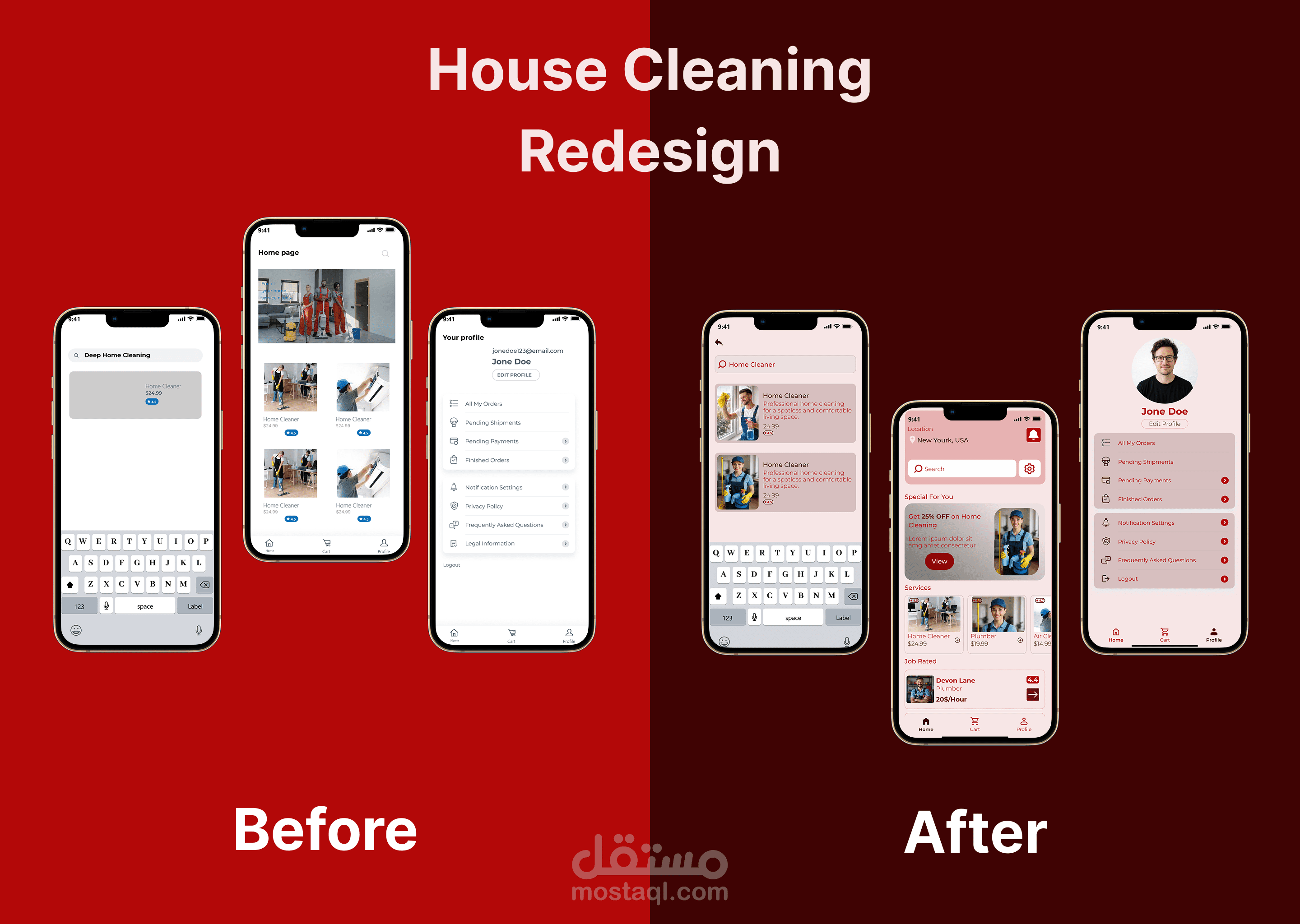 Home Service App Redesign