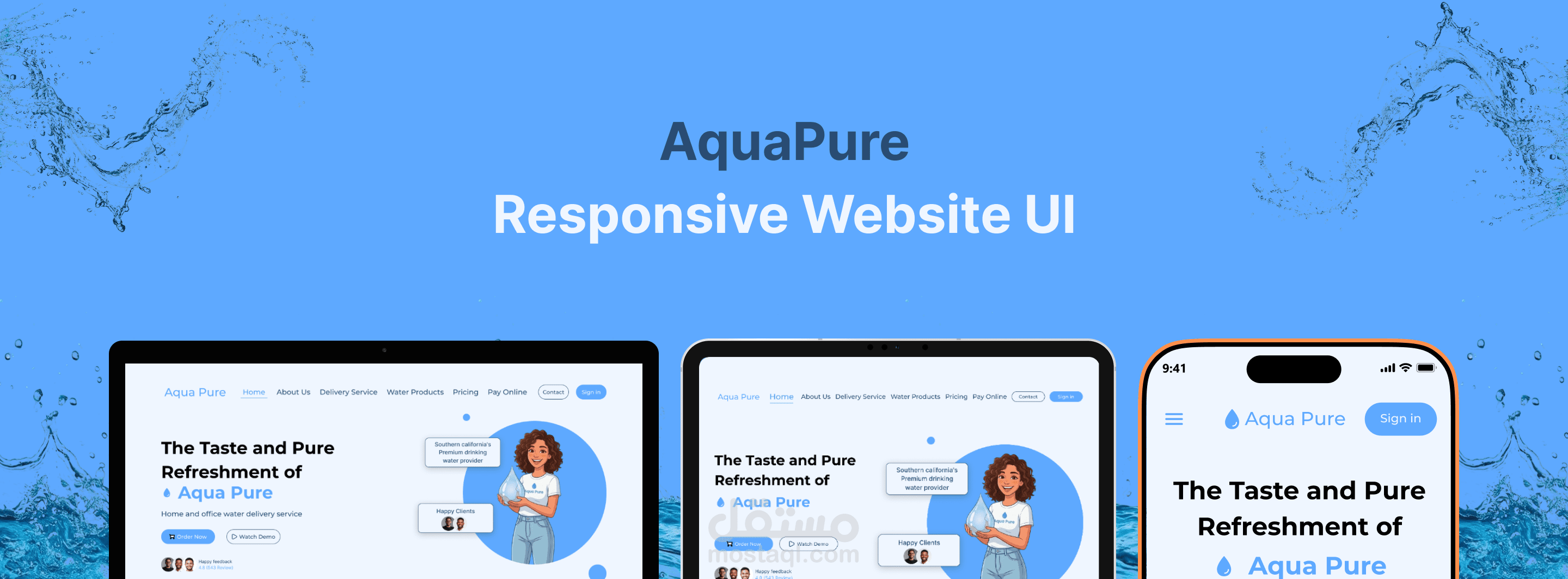 Aqua Pure Responsive Website