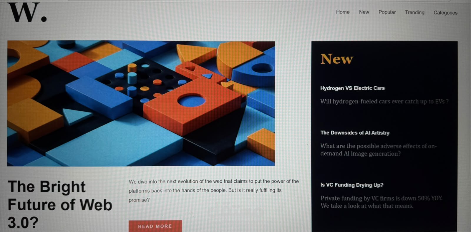 News homepage