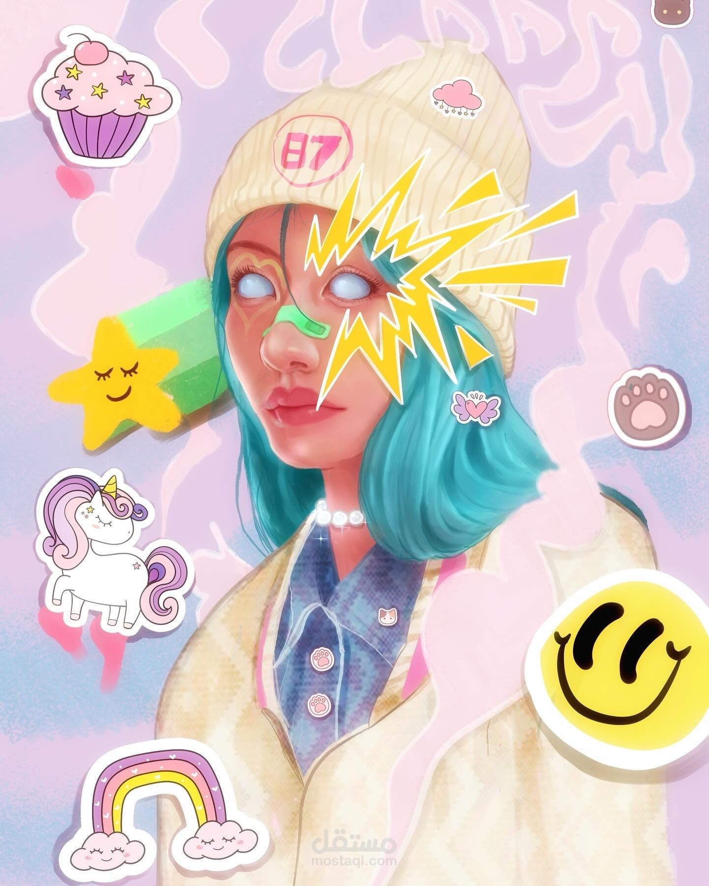رسم بورترية رقمي - Digital art