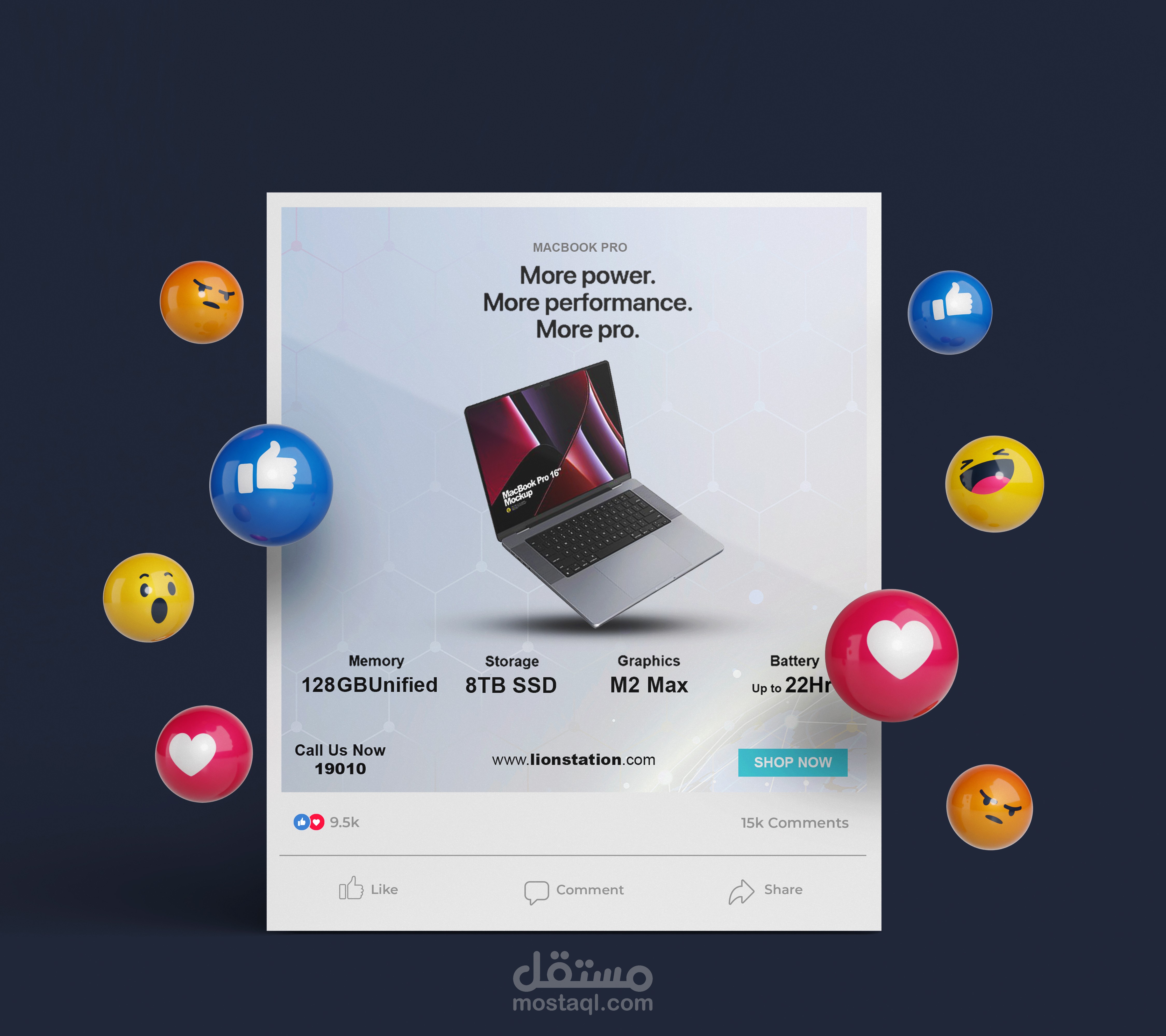 MacBook Social Media Design