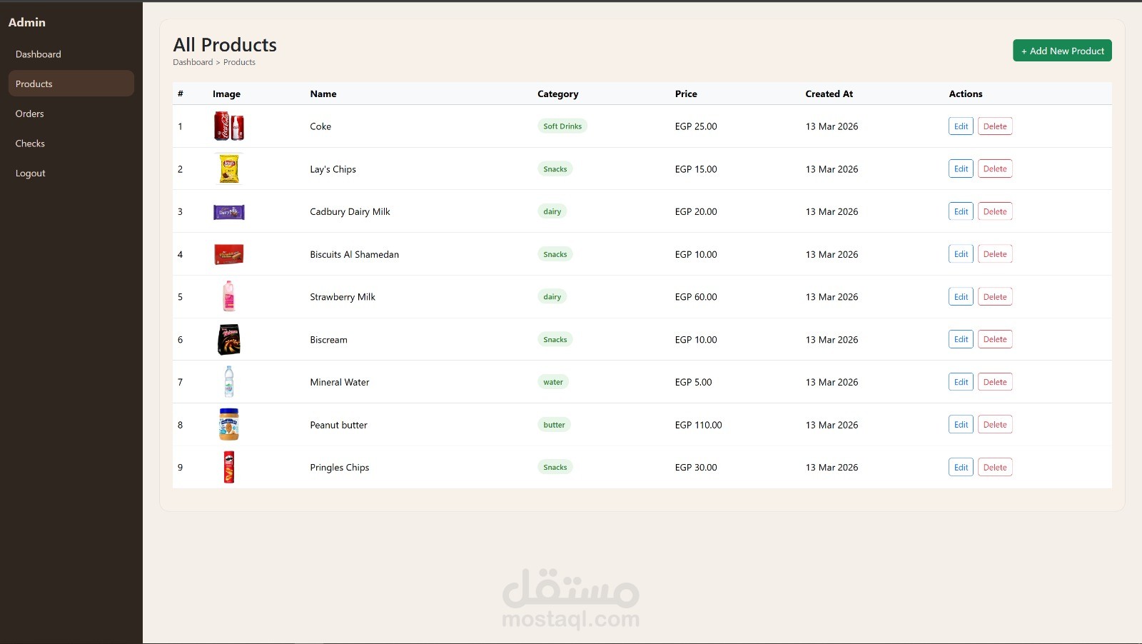 Internal Cafeteria management system
