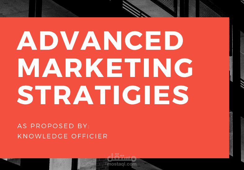 عرض تقديمي لأحد الشركات عن دورة تعليمية لآليات التسويق المتقدم باللغة الانجليزية