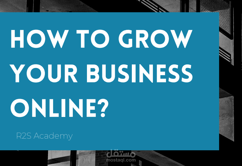 عرض تقديمي لأحد الشركات للأعلان عن احد الدورات الخاصة بها عن كيفية تنمية مشروعك عبر الإنترنت