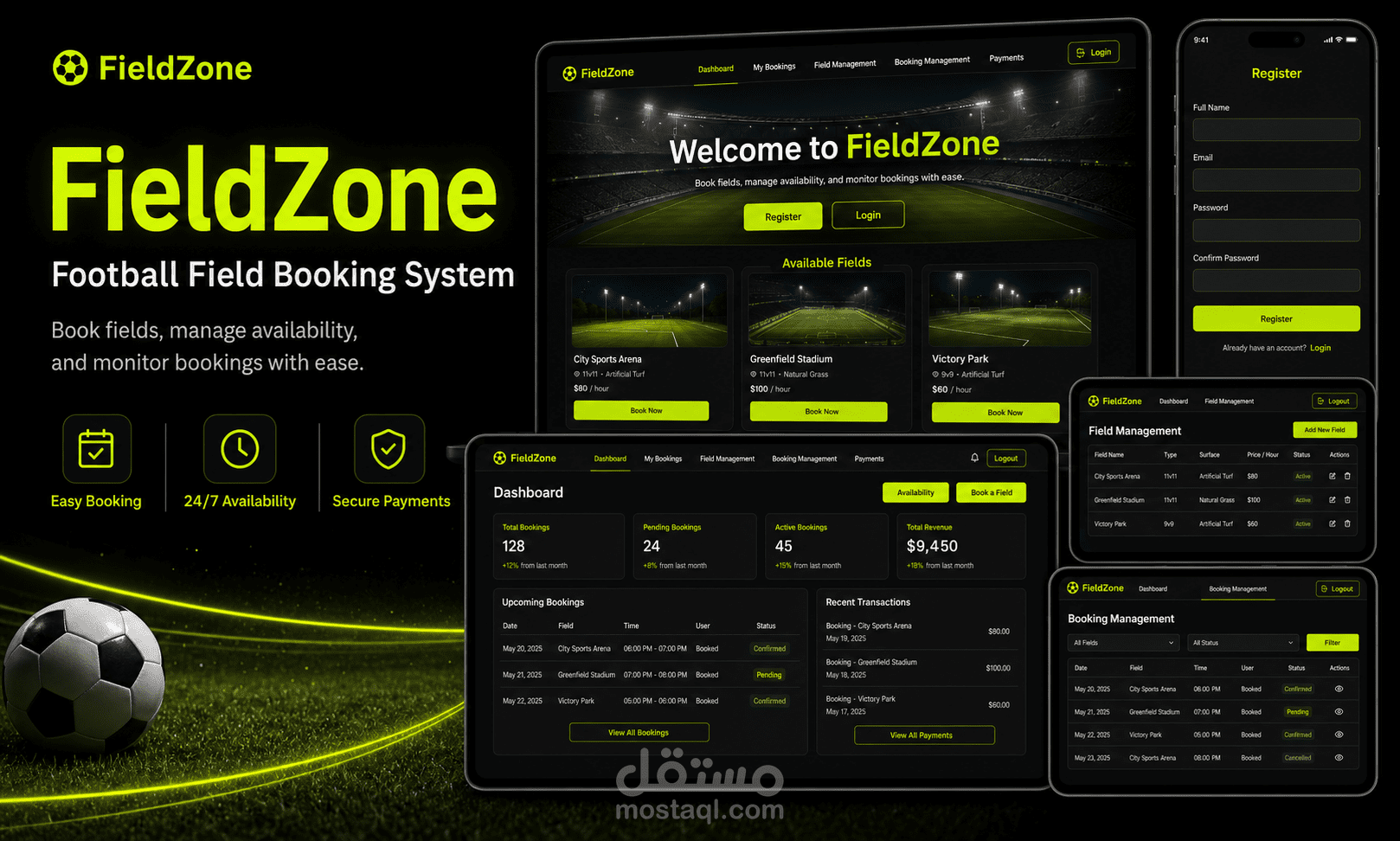 FieldZone – Football Field Booking System