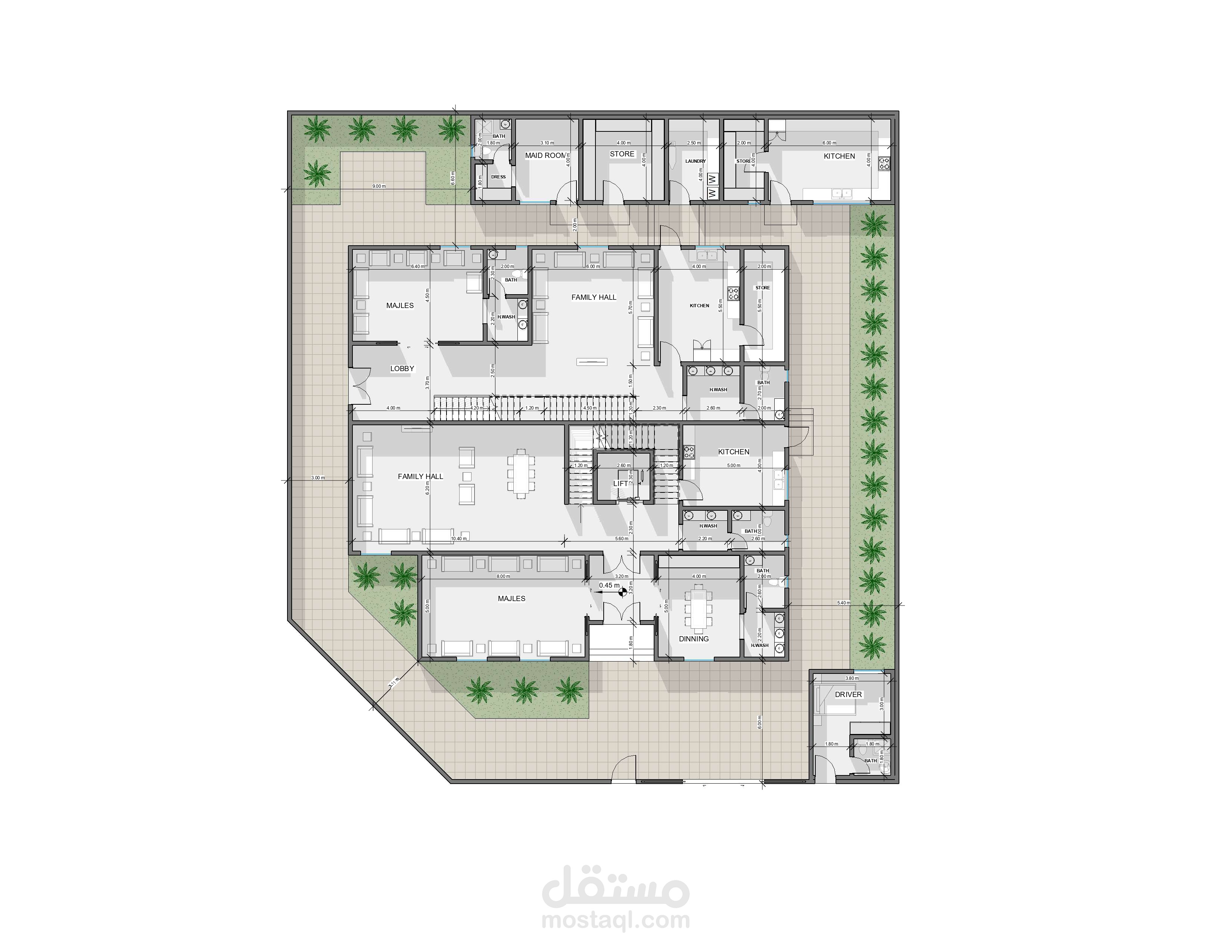 تصميم فيلا سكنية في دولة قطر
