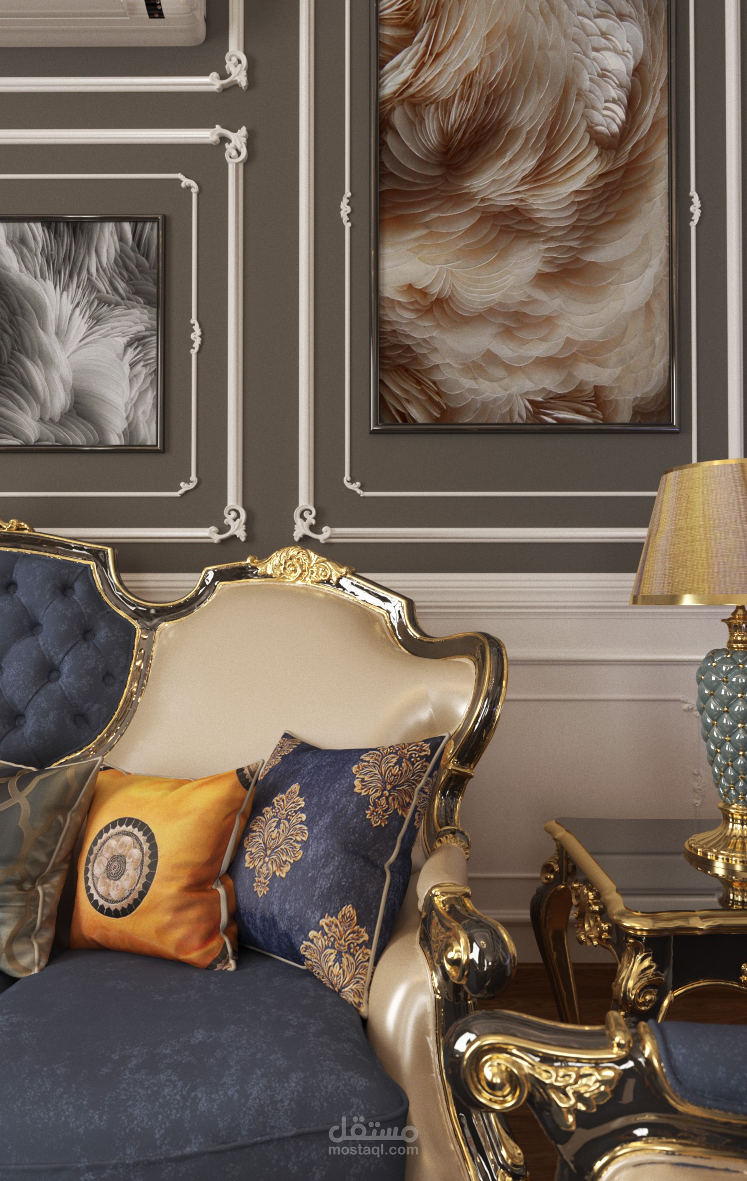 تصميم داخلي لفيلا بمصر  _ Reem Compound