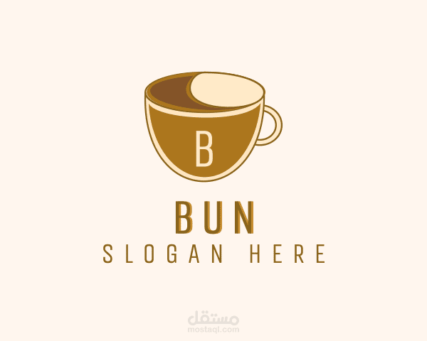 شعار لمتجر قهوه اسمه BUN