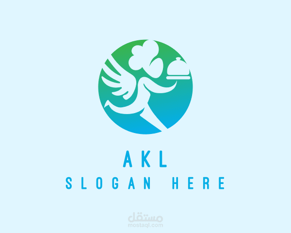 شعار لمطعم اسمه AKL