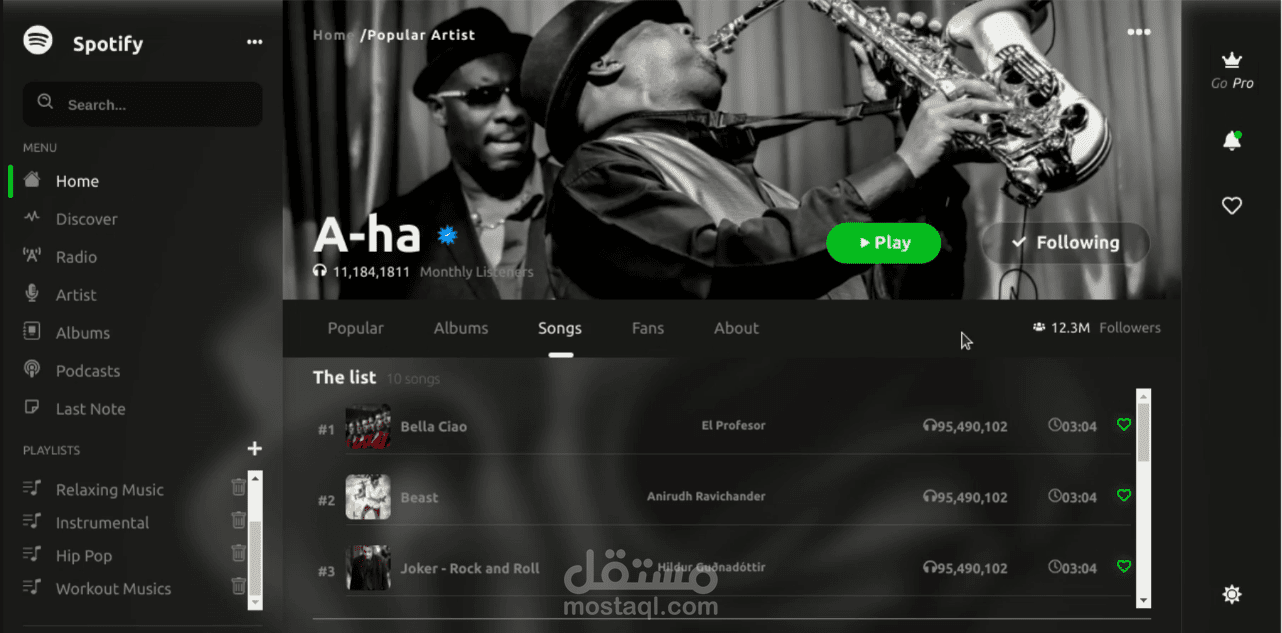 Spotify Clone site?
