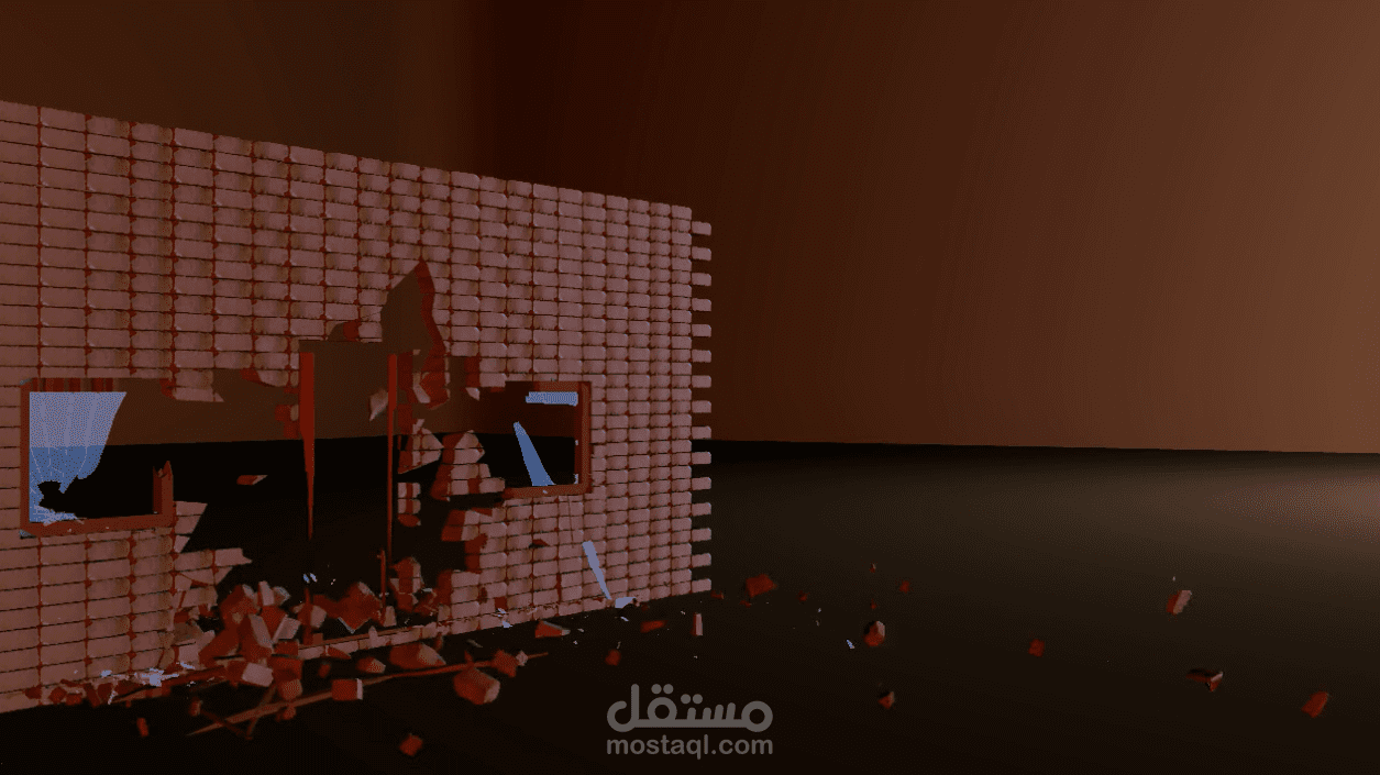 wall destruction تدمير حائط