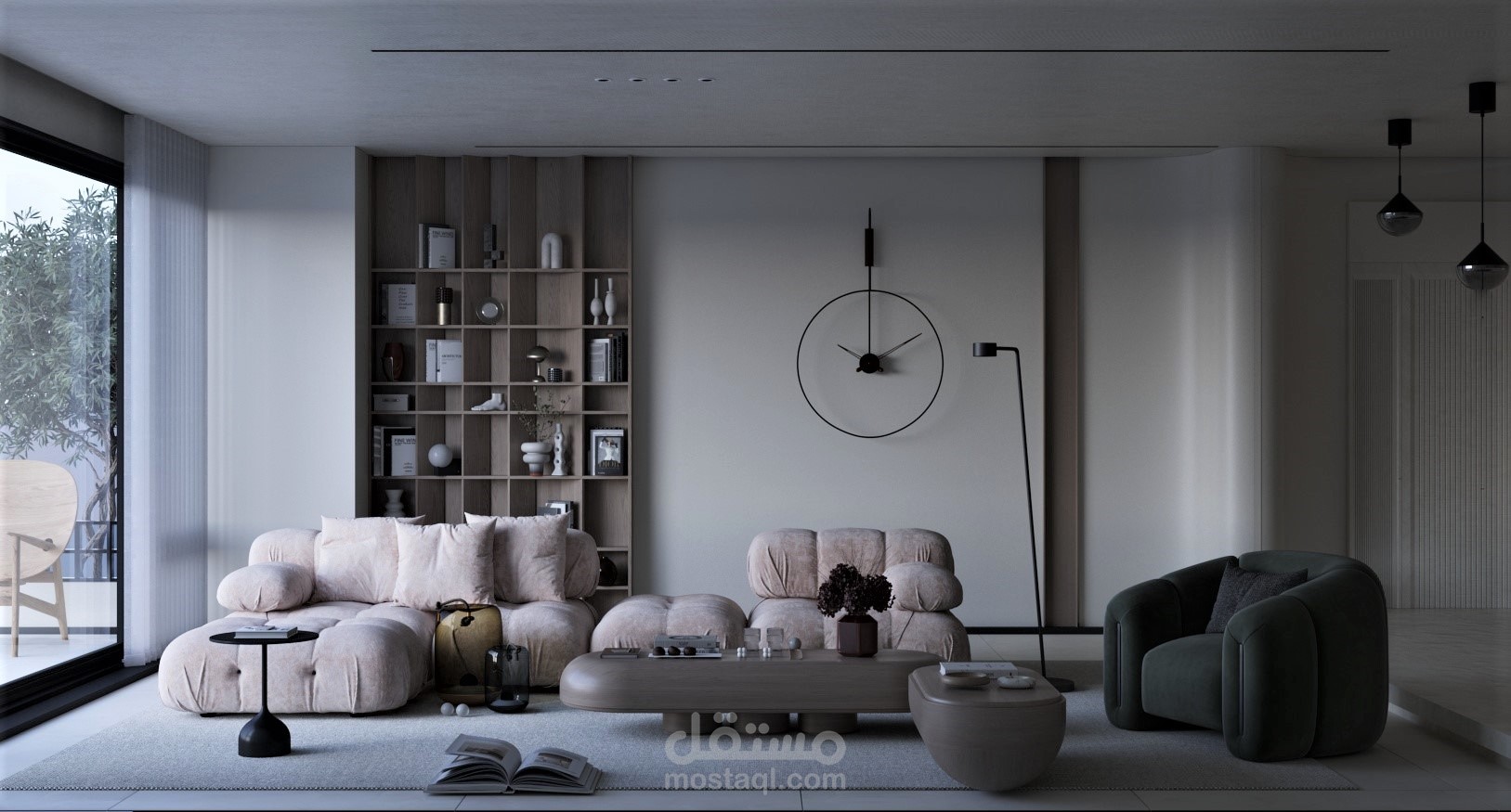 Living rooms with a calm design In the Kingdom of Saudi Arabia