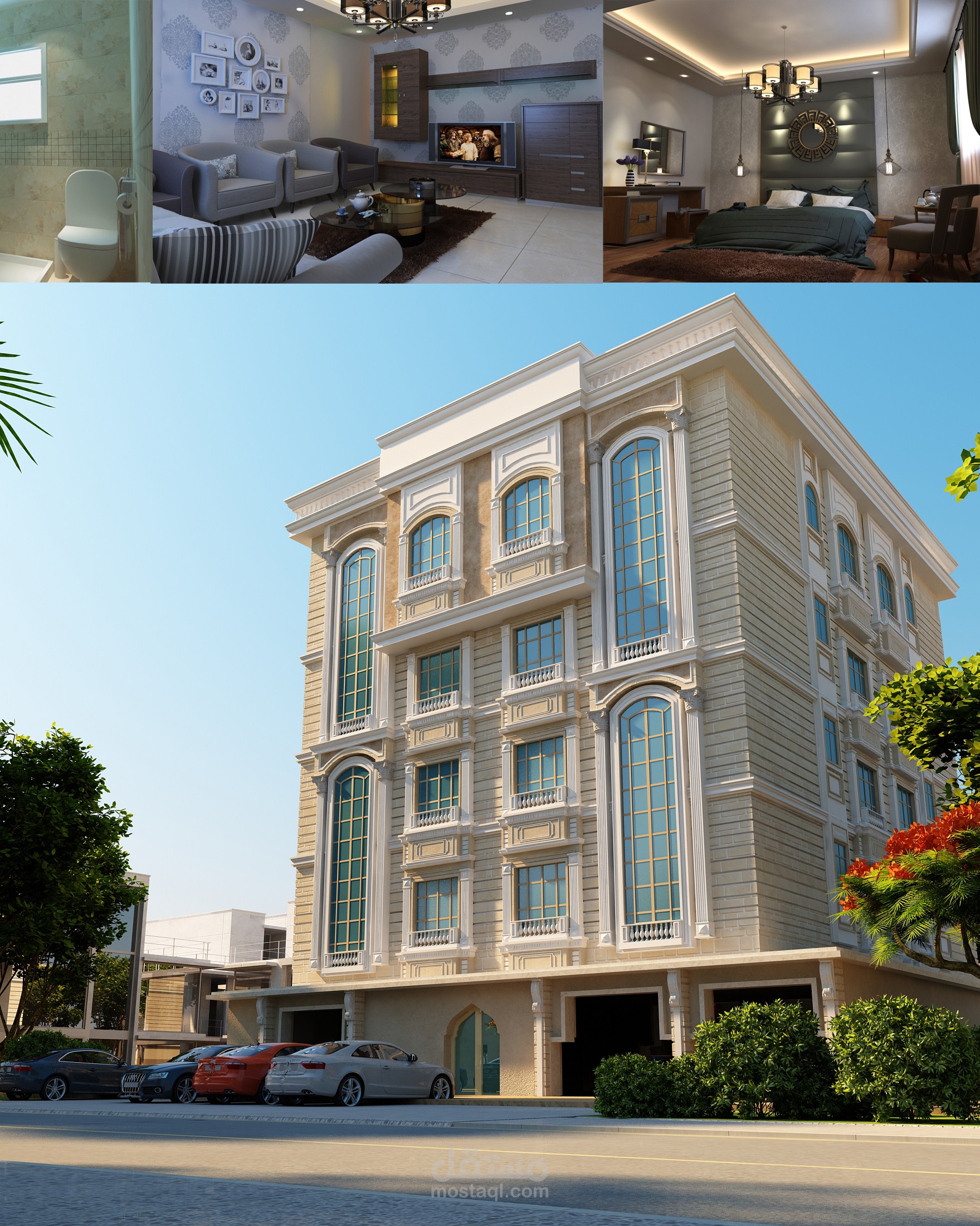 عمارة الفيصليه بلازا - تصميم داخلى و خارجي
