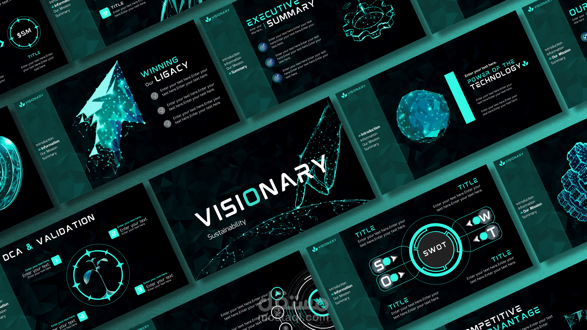 تصميم قالب تقديمي لشركة Visionary