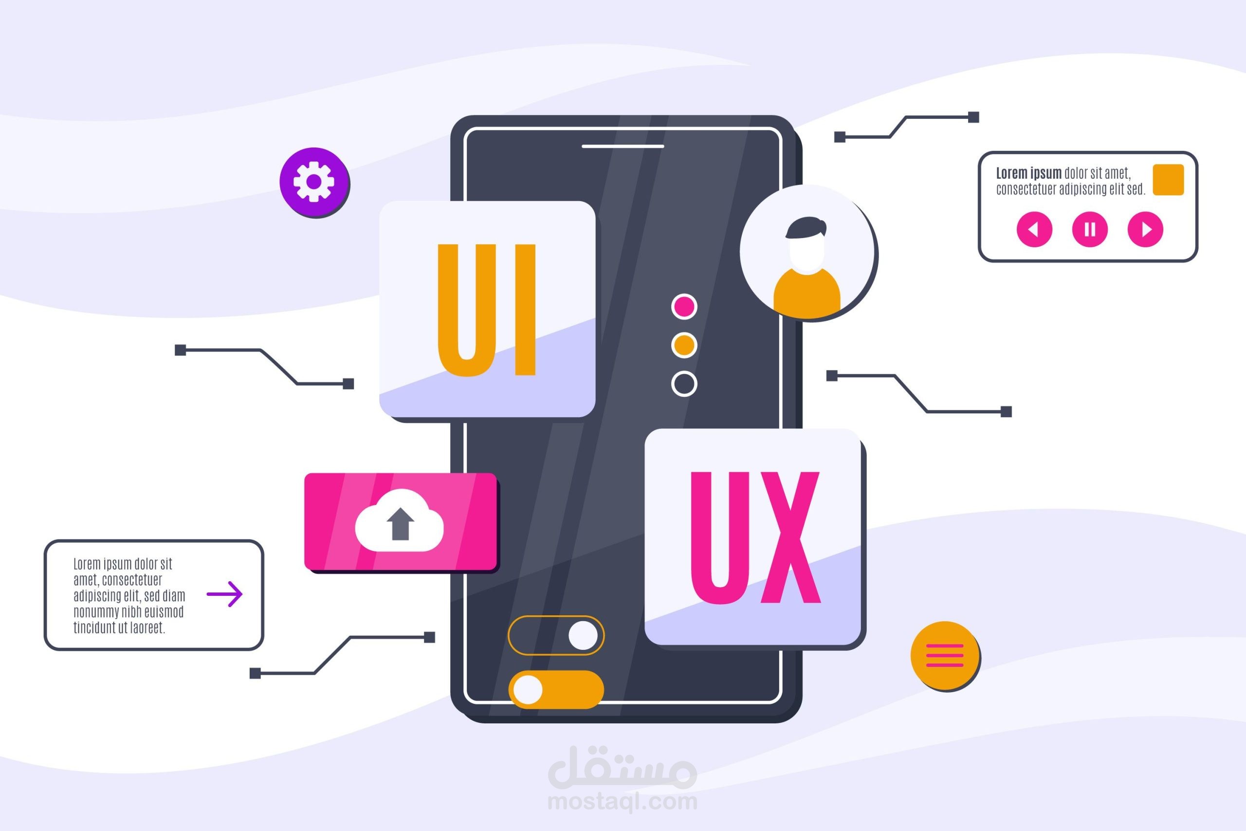 تصميم UI,UX