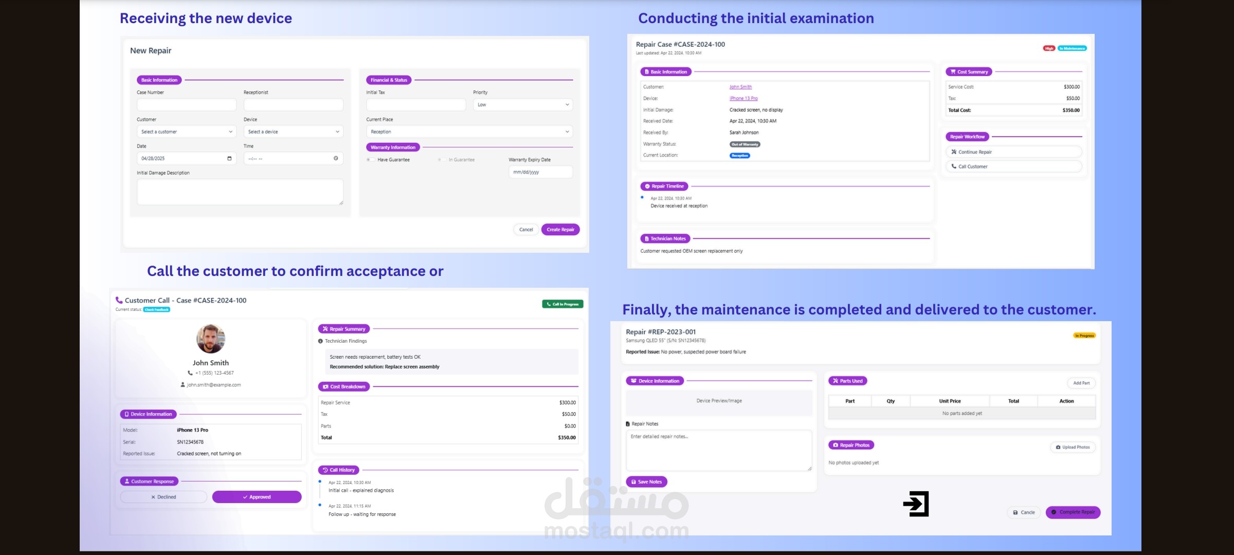Full-Stack Maintenance System (Django REST + React)