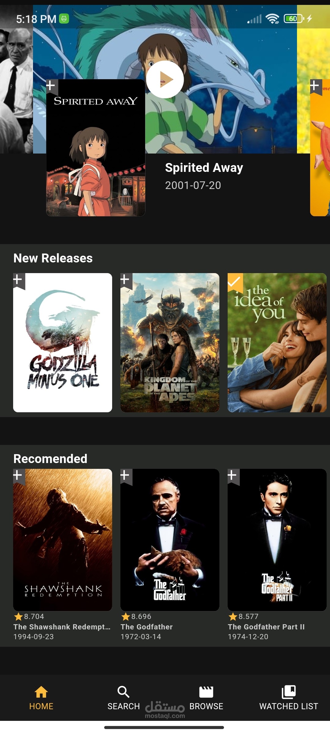 Movies App - تطبيق موبايل يُقدم مجموعة متنوعة من الأفلام