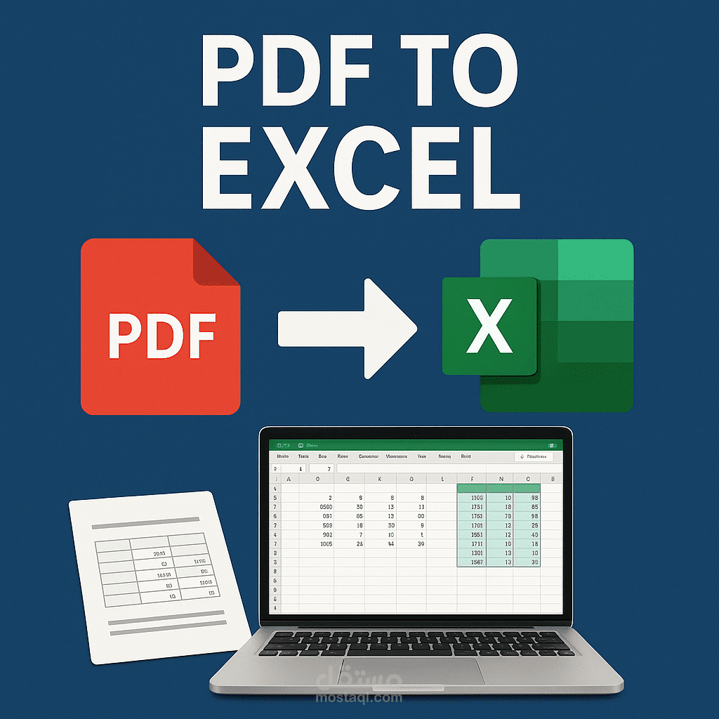 تحويل ملفات PDF إلى EXCEL