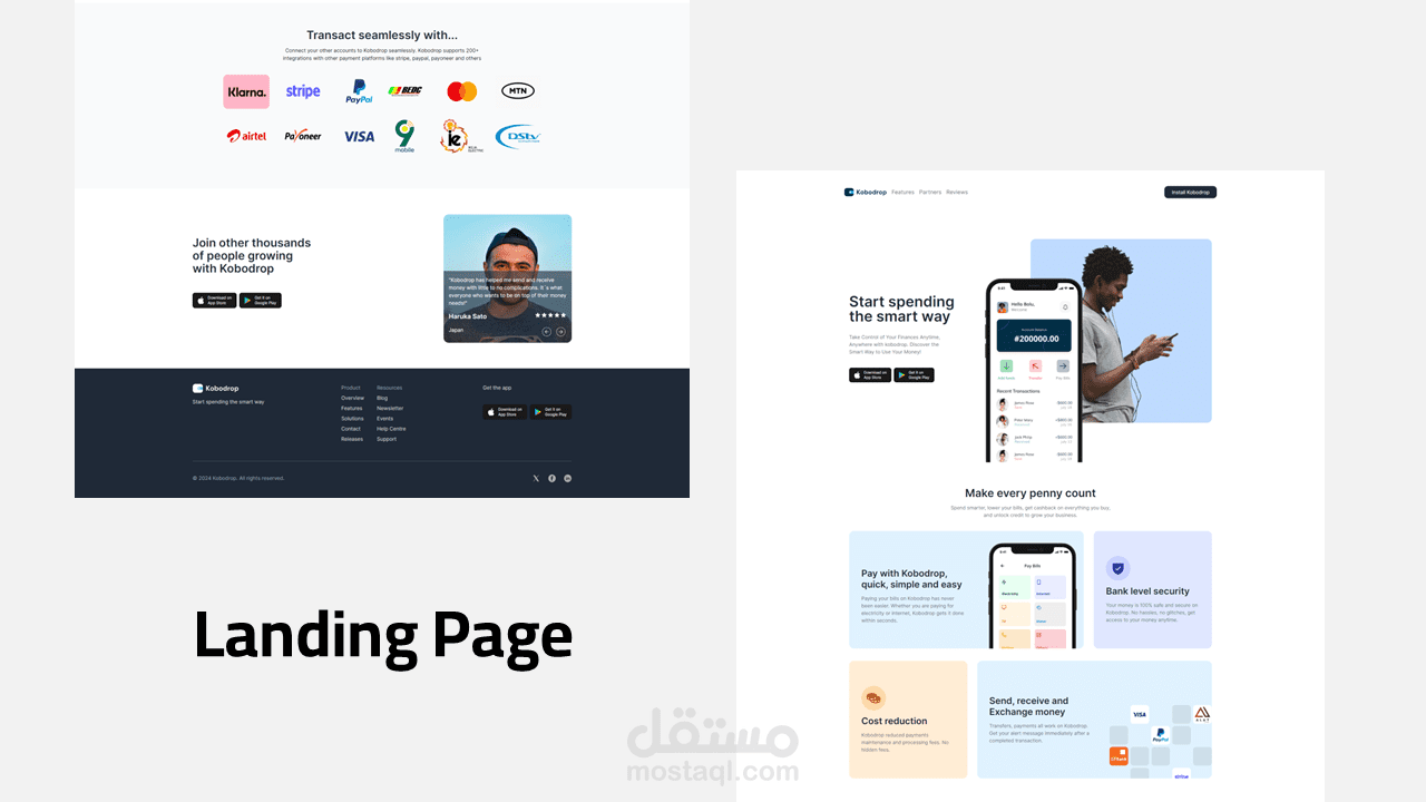 landing page