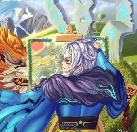 art of Haegang and Savannah from Summoners Wars