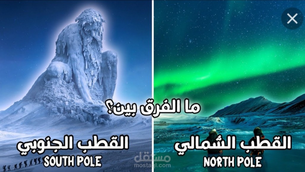 القطب الشمالي و القطب الجنوبي