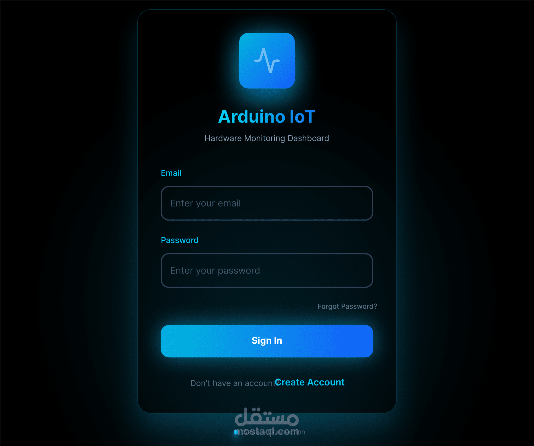 تطوير واجهة مستخدم (UI/UX) لمنصة إدارة أجهزة ذكية وتحليل بيانات الحساسات