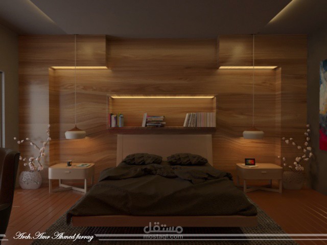 تصميم داخلي لغرفة نوم مودرن