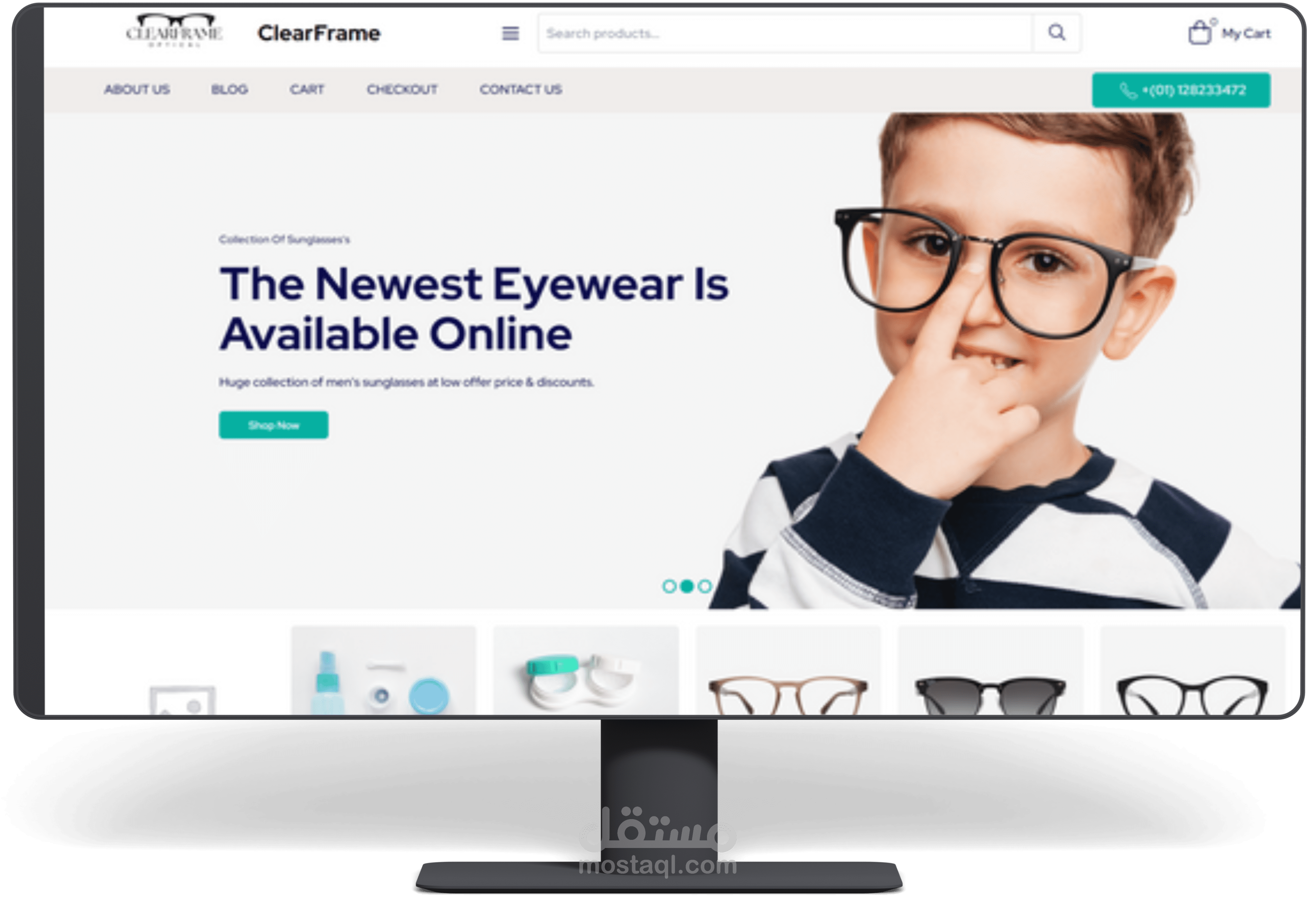 موقع تعريفى لشركه ClearFrame للنظارات