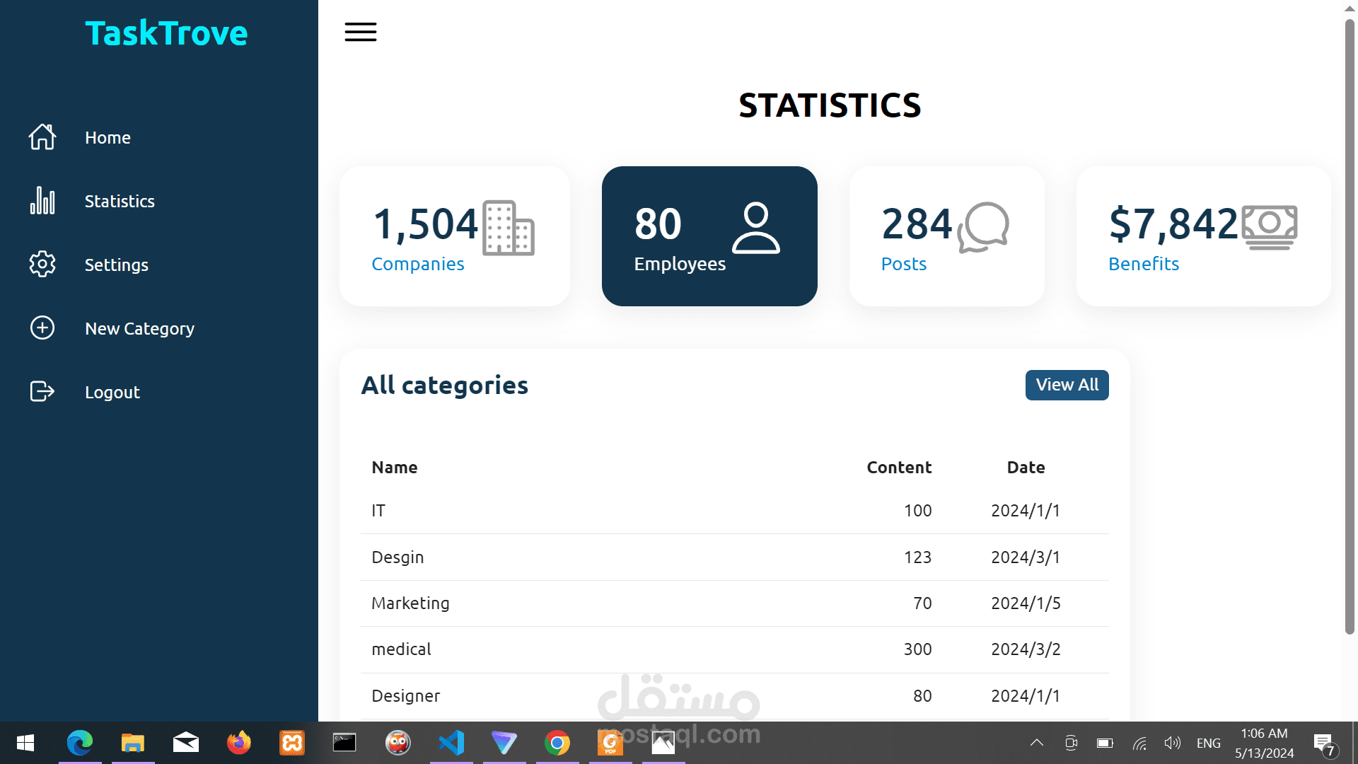 Admin Control Panel