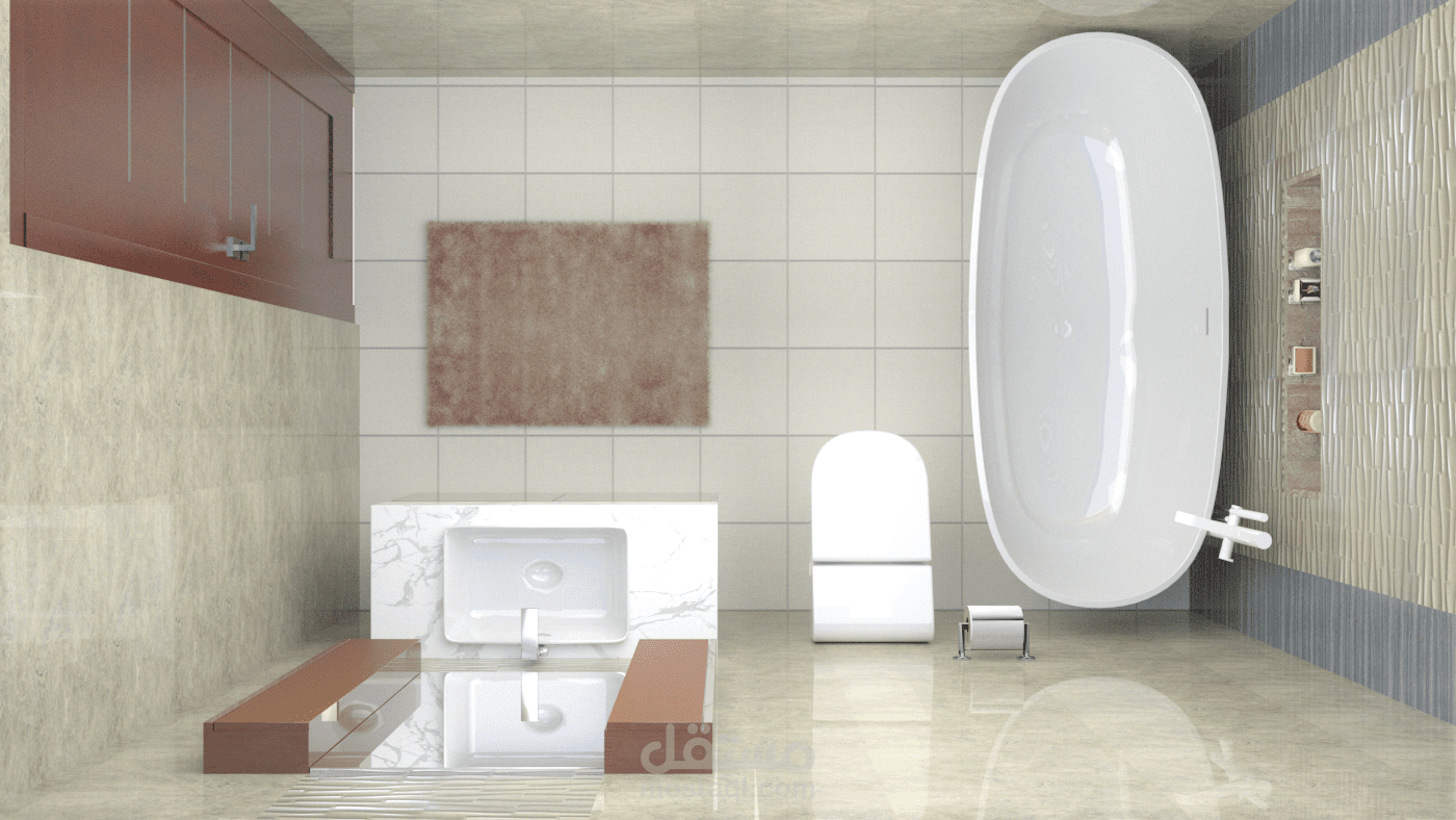 تصميم حمام مودرن