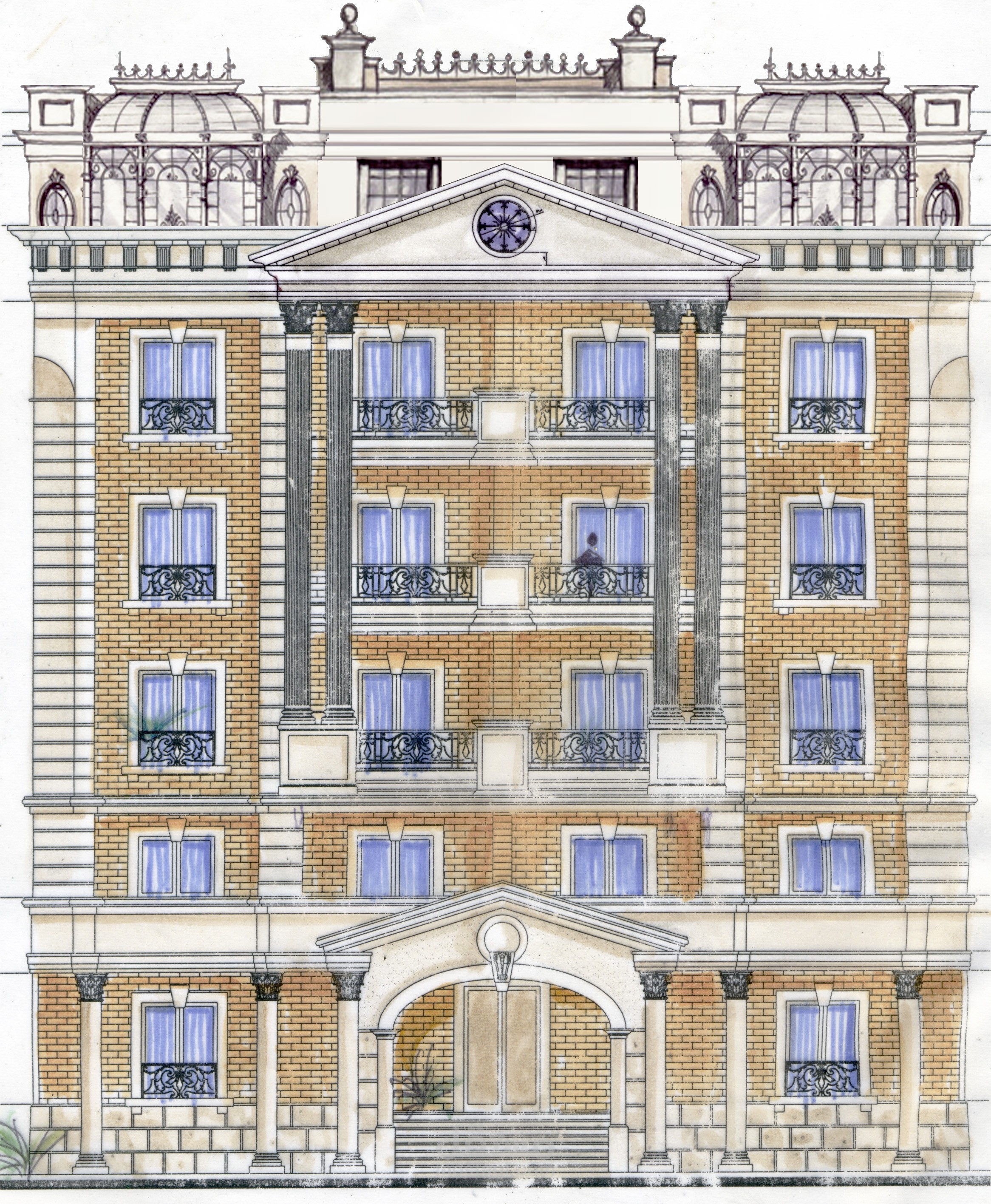تصميم وتنفيذ واجهات عماره سكنيه بالتجمع الاول _شارع التسعين الجنوبى _ القاهره