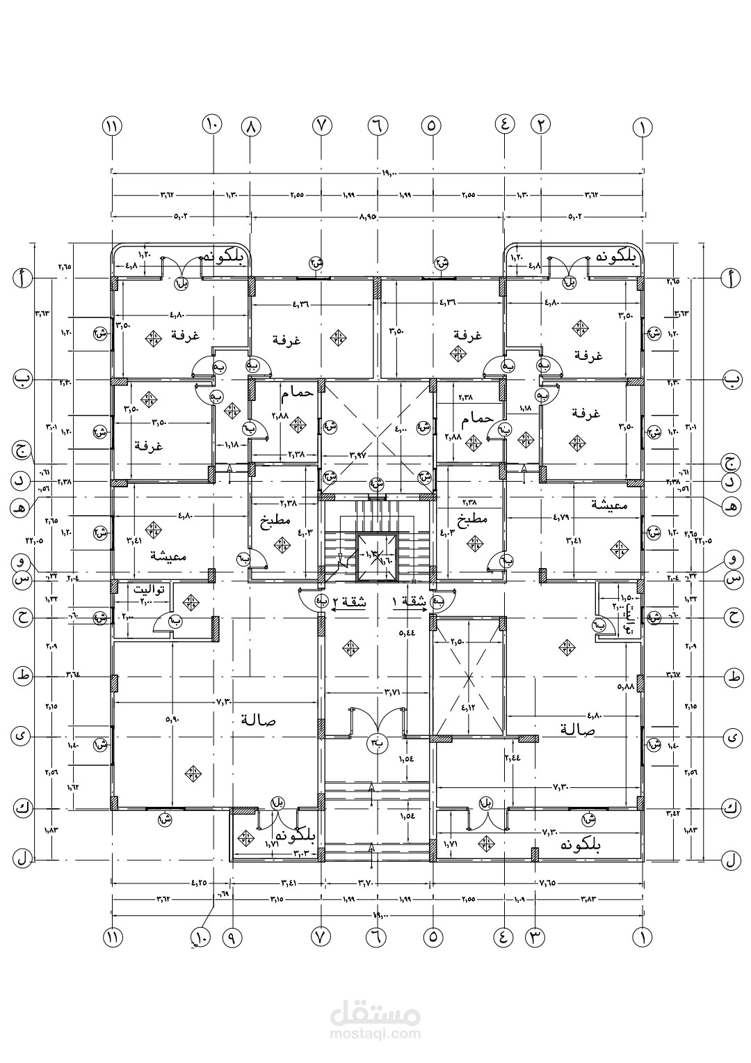تصميم و تنفيذ عمارة سكنية