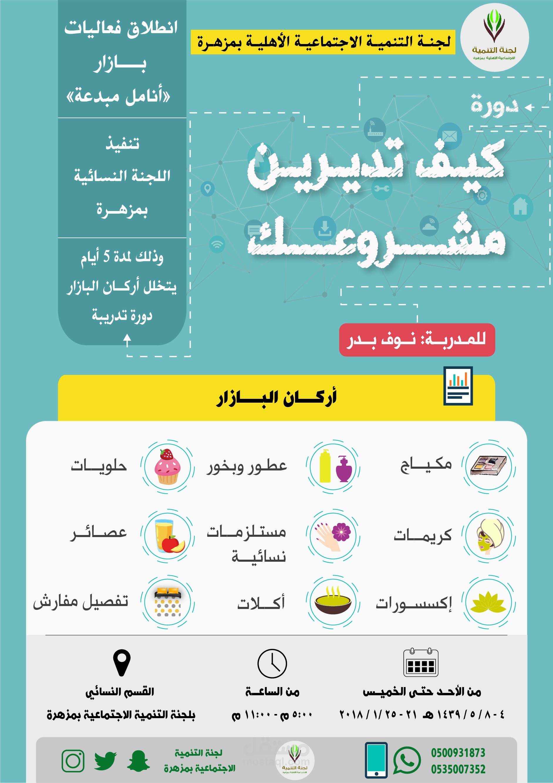 كيف تدرين مشروعك