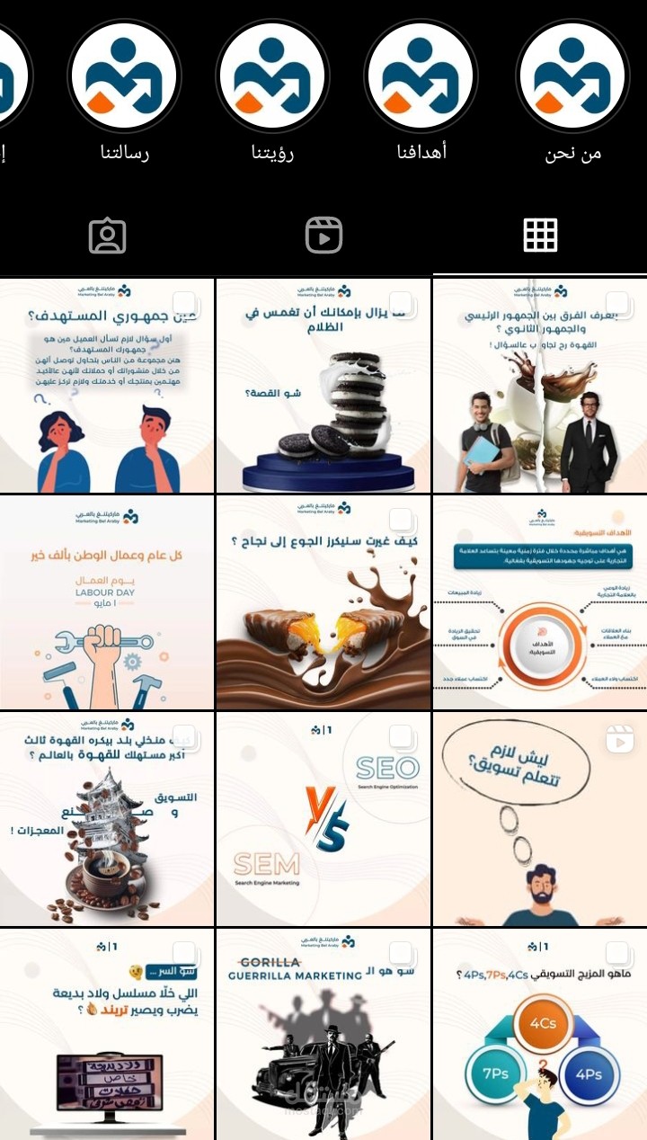 خطة محتوى لمنصة مختصة بالتسويق