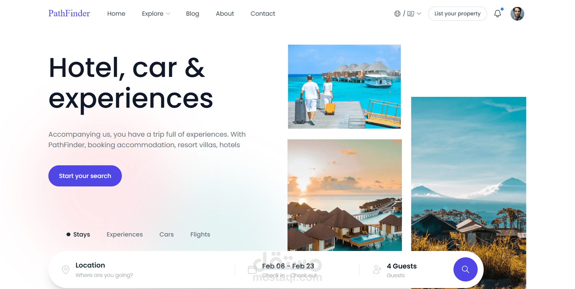 منصّة حجز للسفر – Pathfinder