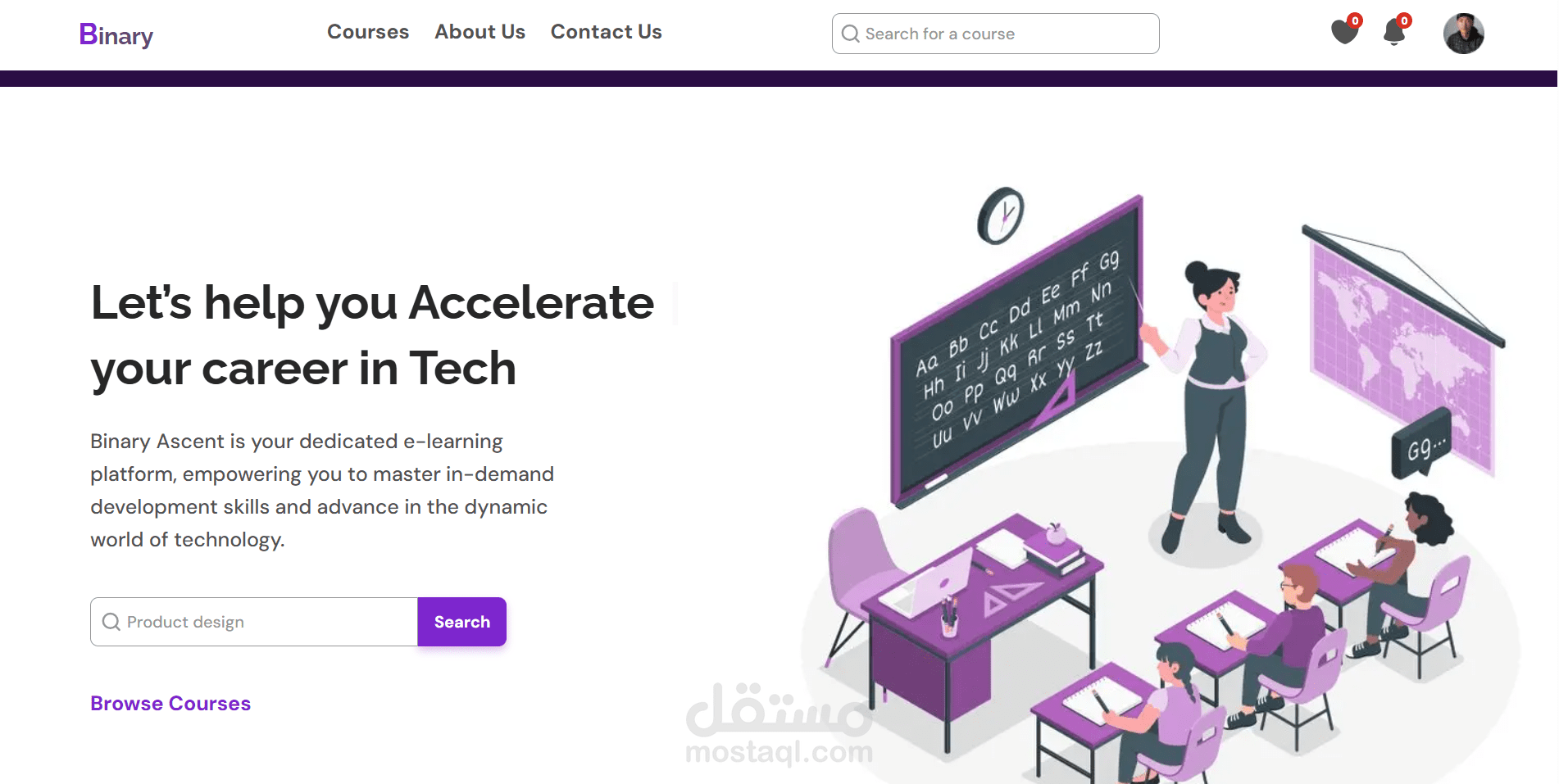 موقع تعليمي – Binary