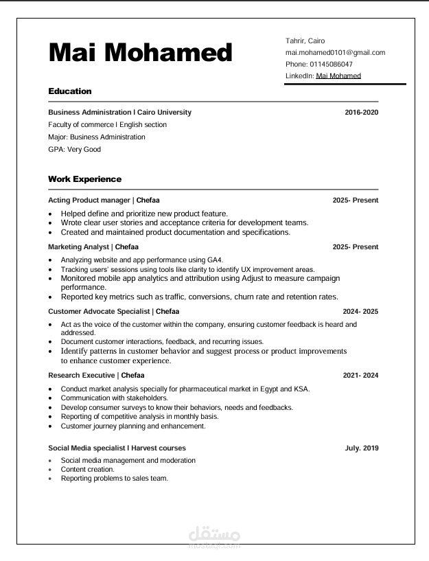 Professional CV