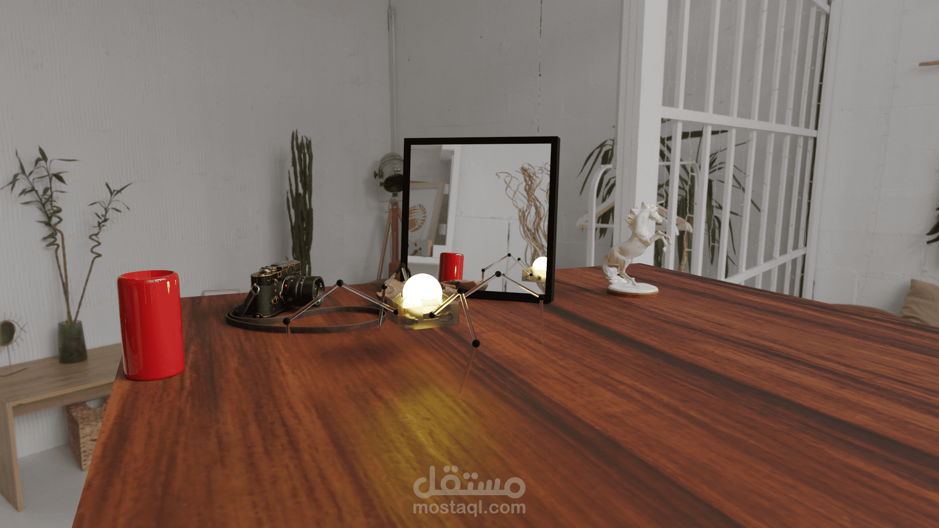 low poly spider robot