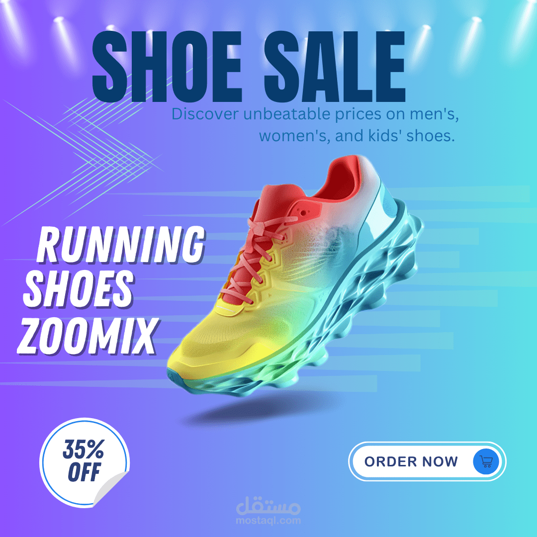 تصميم حذاء Zoomix الرياضي - أداء عالي وتصميم مبتكر